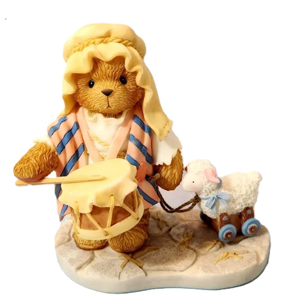 Vintage Cherished Teddies Drummer Boy With Lamb Ethan 864293 New